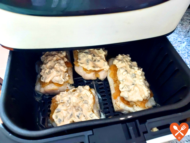 Cómo hacer bacalao gratinado en freidora sin aceite