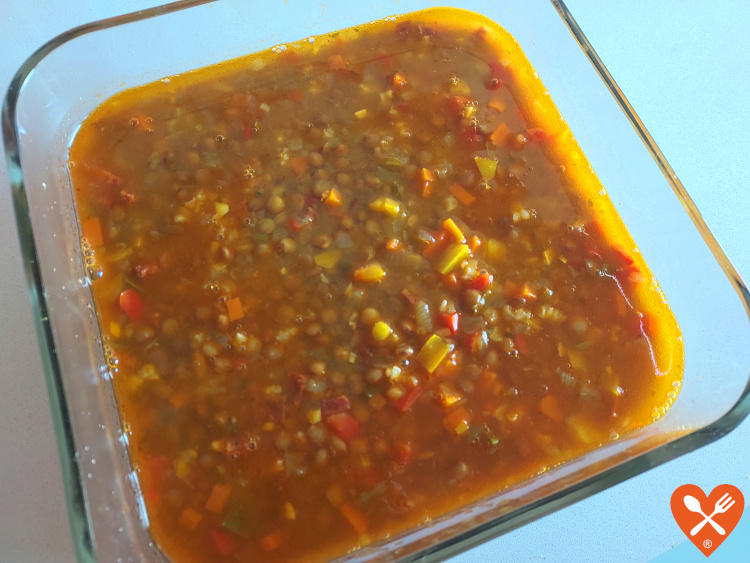 Cómo congelar lentejas con verduras de la abuela