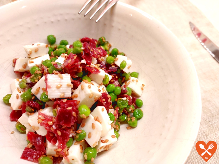 Recetas de Cenas fáciles - Guisantes con Jamón y Queso Fresco