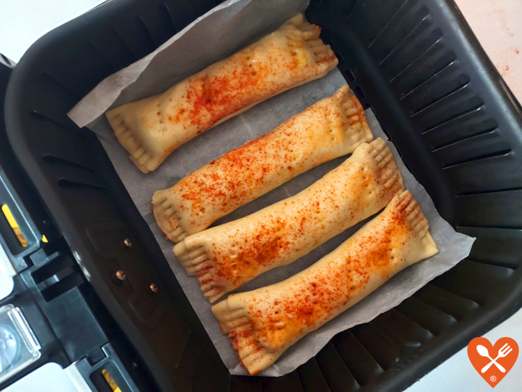 Receta de flautas de hojaldre rellenas de caballa en freidora sin aceite