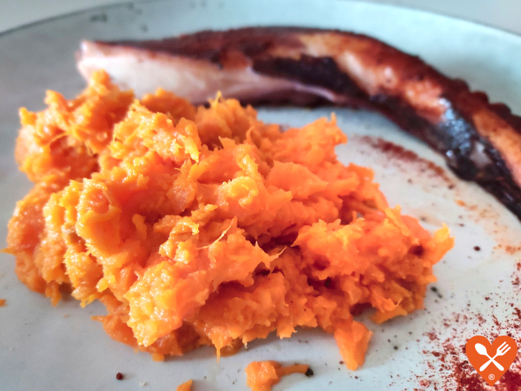 Puré de boniato asado en freidora de aire